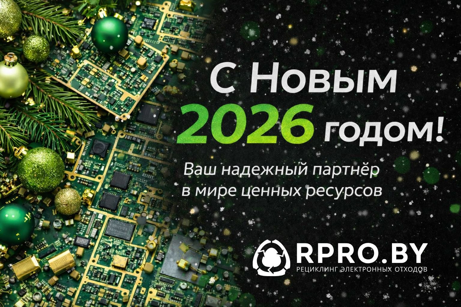 Поздравление с Новым 2026 годом и Рождеством